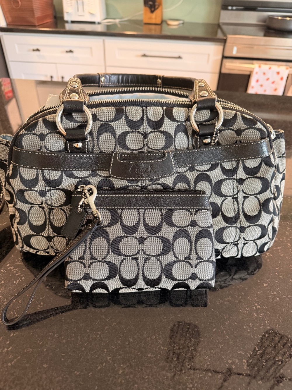 (2) Penelope Coach Shoulder Bags and Coin Purse